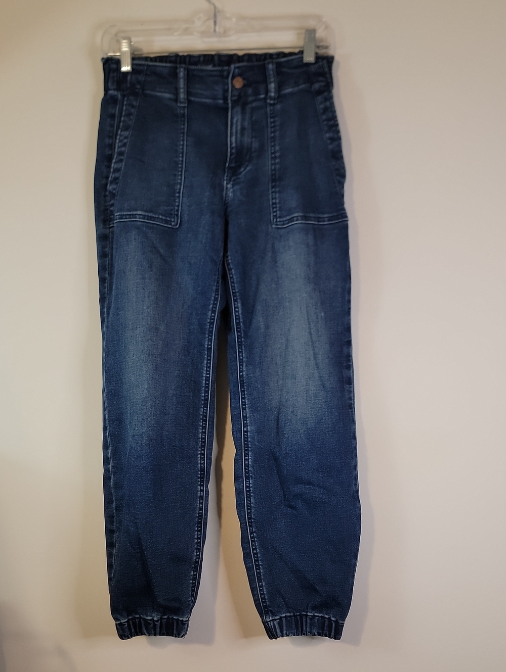 J. Crew Dark Blue Boyfriend Jeans with Elastic Cuffs NWOT